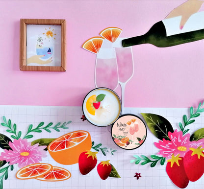 luxury rosé all day soy candle wine lover home fragrance