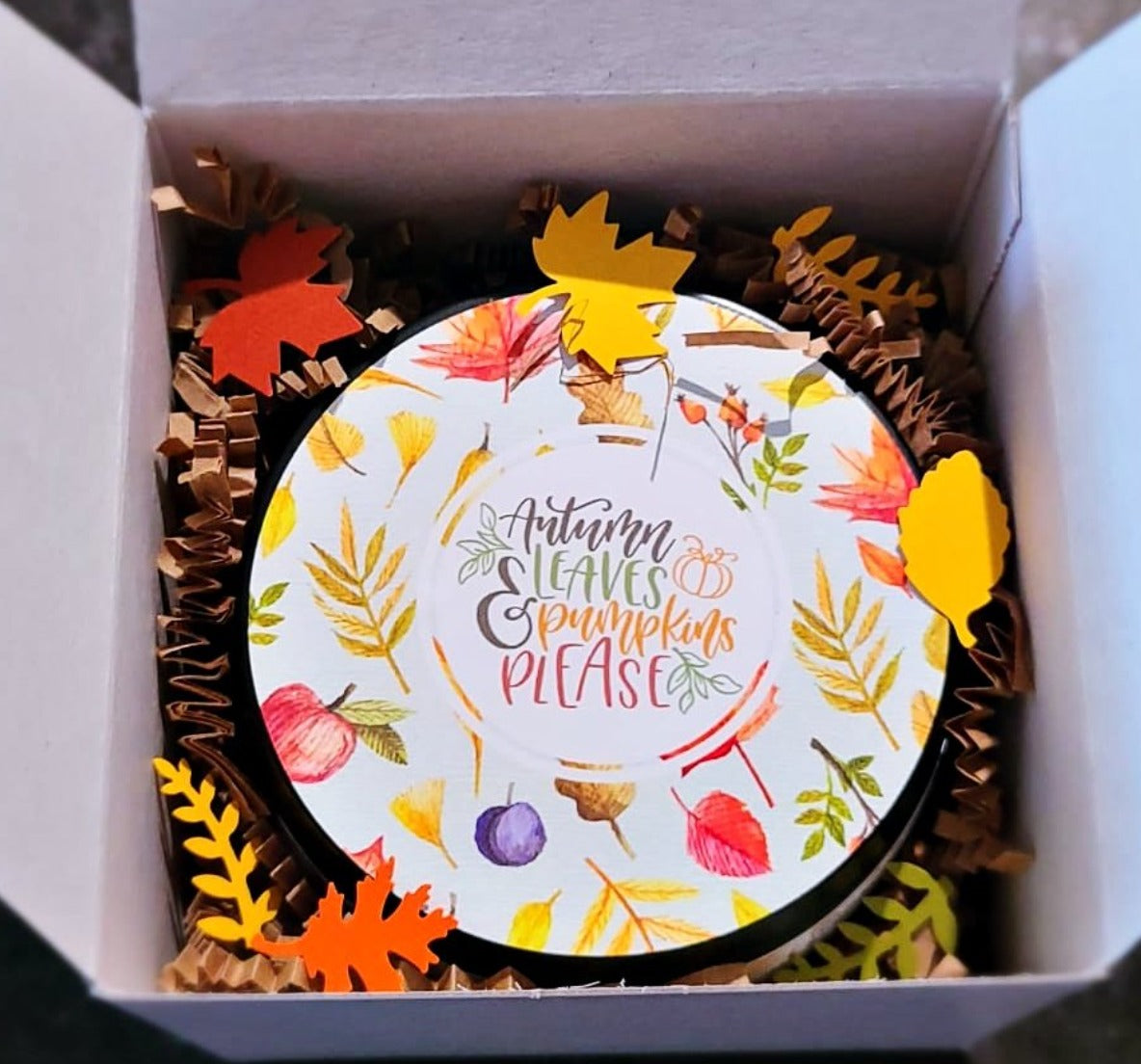 Autumn Leaves & Pumpkins please-Autumn Scented Soy Candles for Home- Autumn leaves and pumpkin please, Pumpkin Spice Latte- Pink Flamingo Candle 8oz