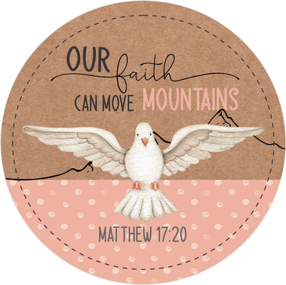 luxury soy candle featuring Matthew 17:20 Bible verse