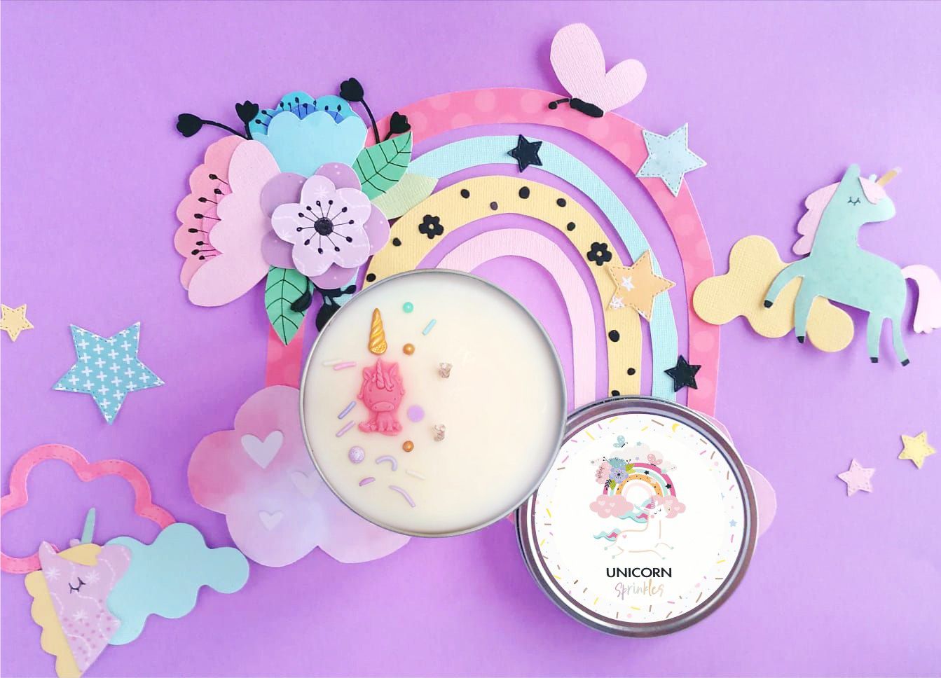 Unicorn Sprinkles Candle Signature Collection - 14oz