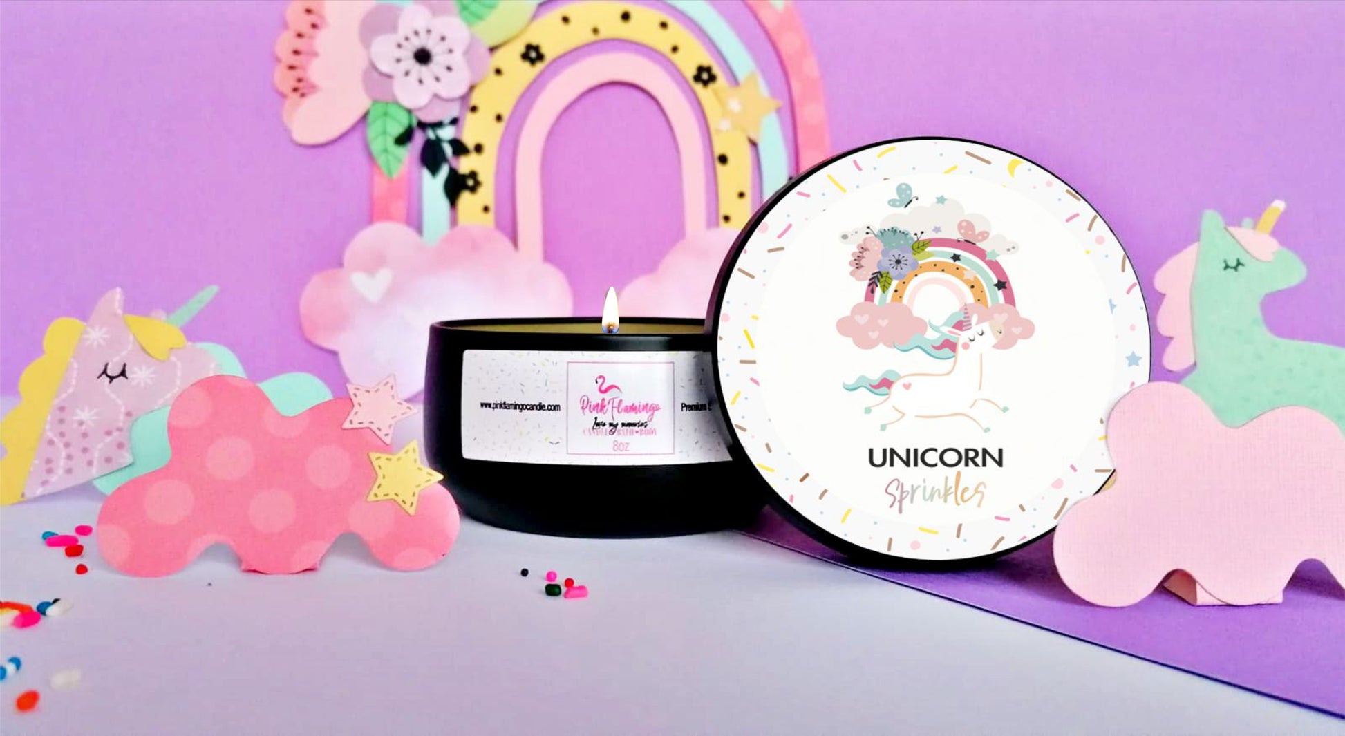 Unicorn Sprinkles | Signature Candle - PinkFlamingoCandle